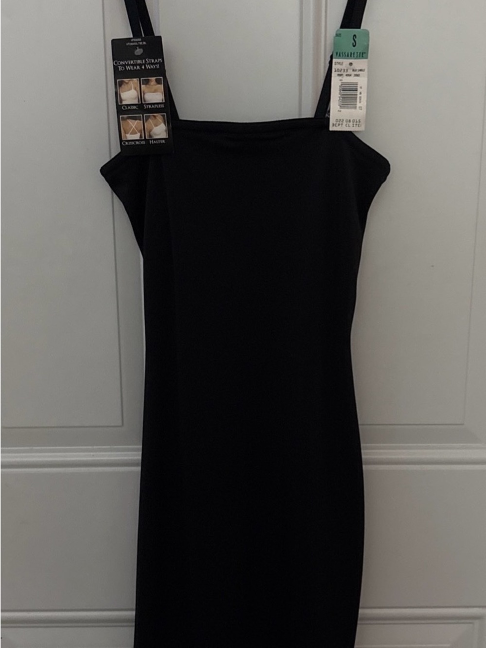 Vassarette 4Ways to Wear Black Midi Slip Adjustable Straps